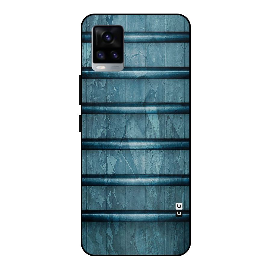 Rustic Blue Shelf Metal Back Case for Vivo V20