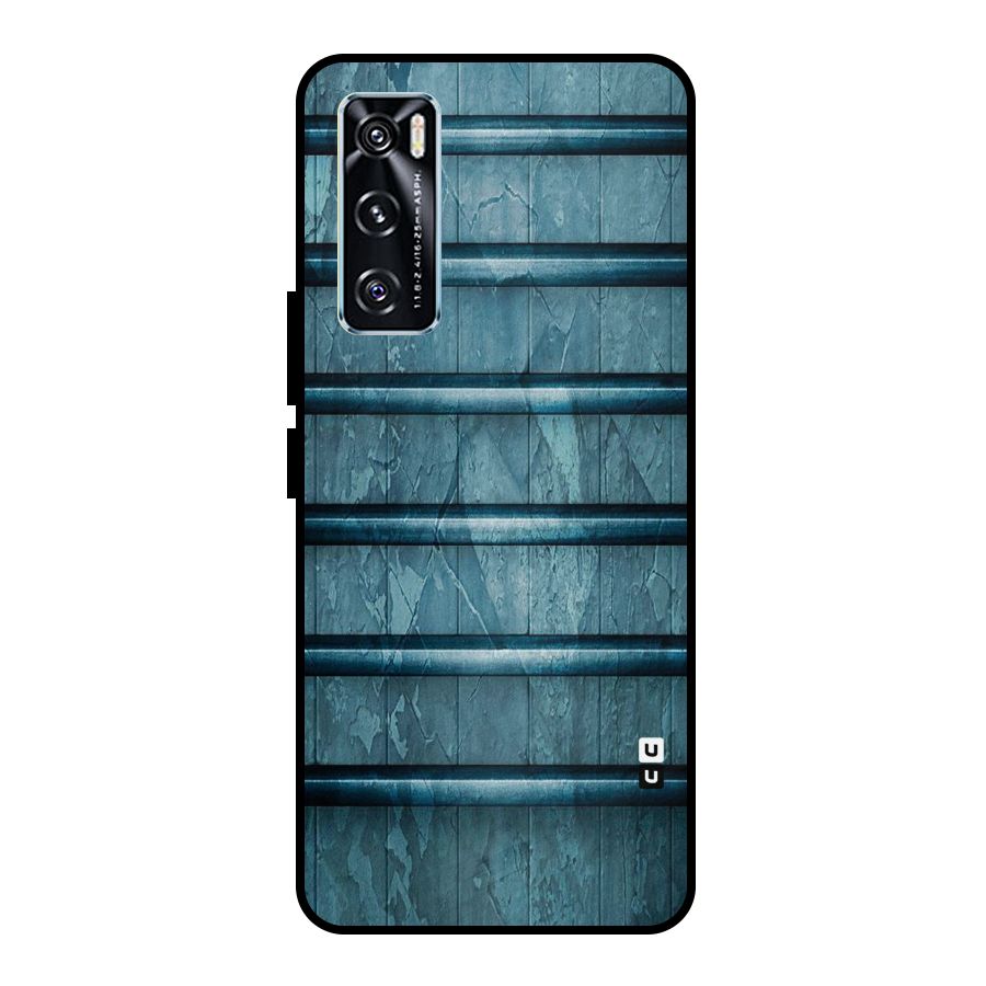Rustic Blue Shelf Metal Back Case for Vivo V20 SE