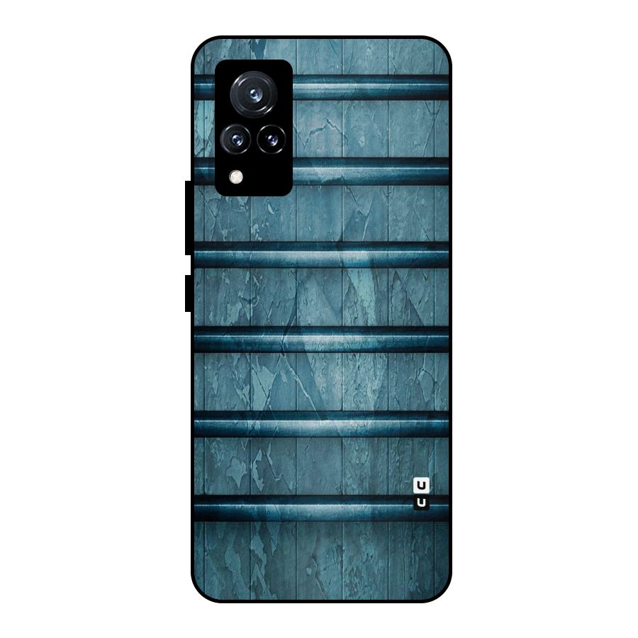 Rustic Blue Shelf Metal Back Case for Vivo V21 5G