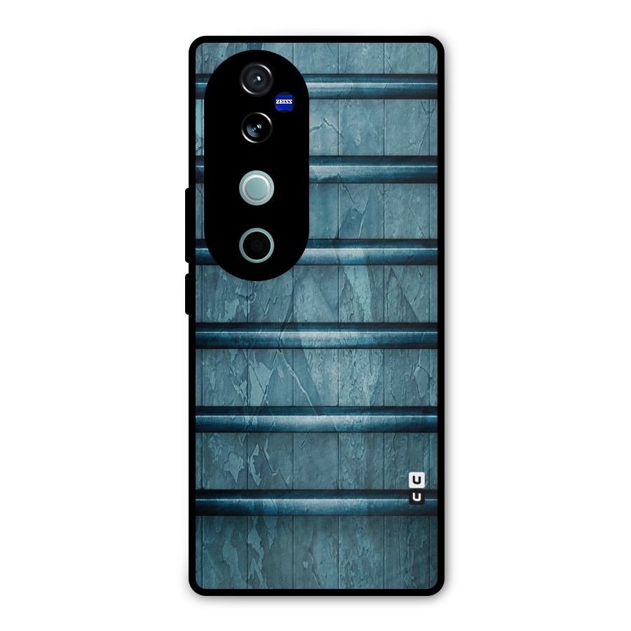 Rustic Blue Shelf Metal Back Case for Vivo V40
