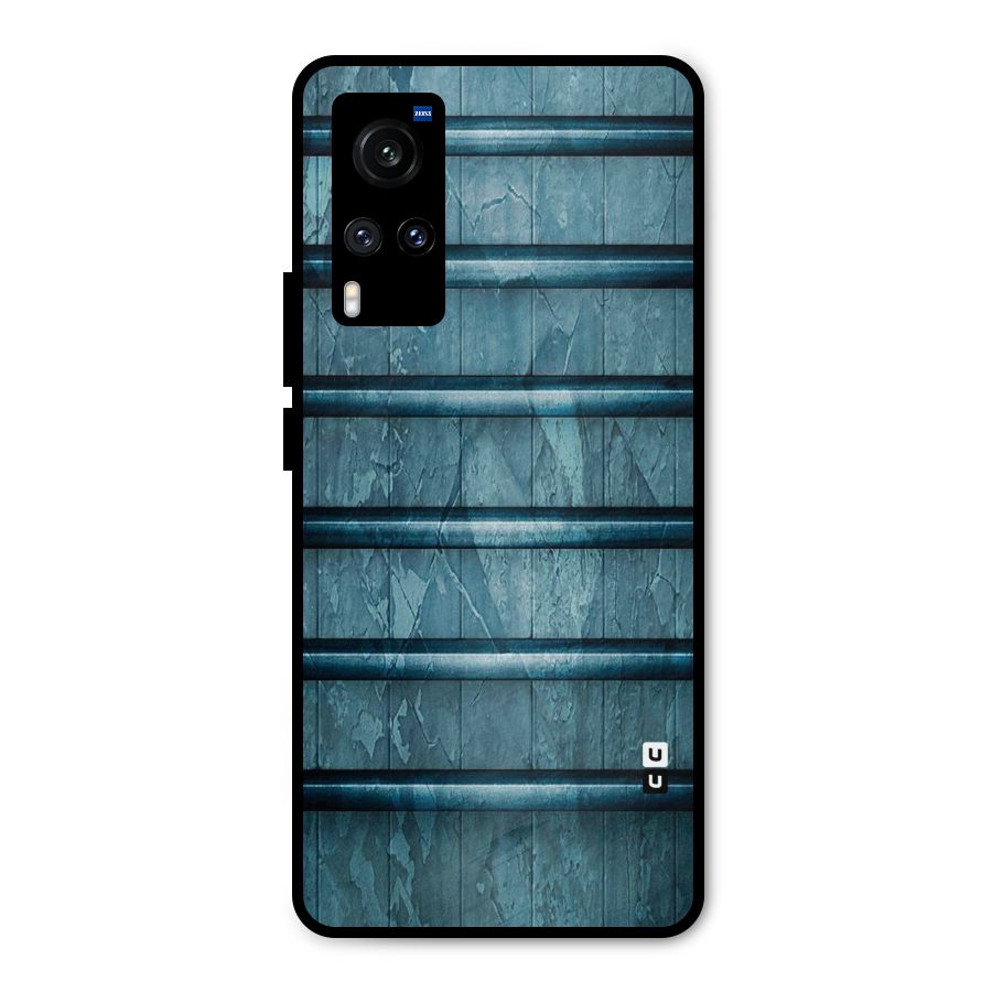 Rustic Blue Shelf Metal Back Case for Vivo X60