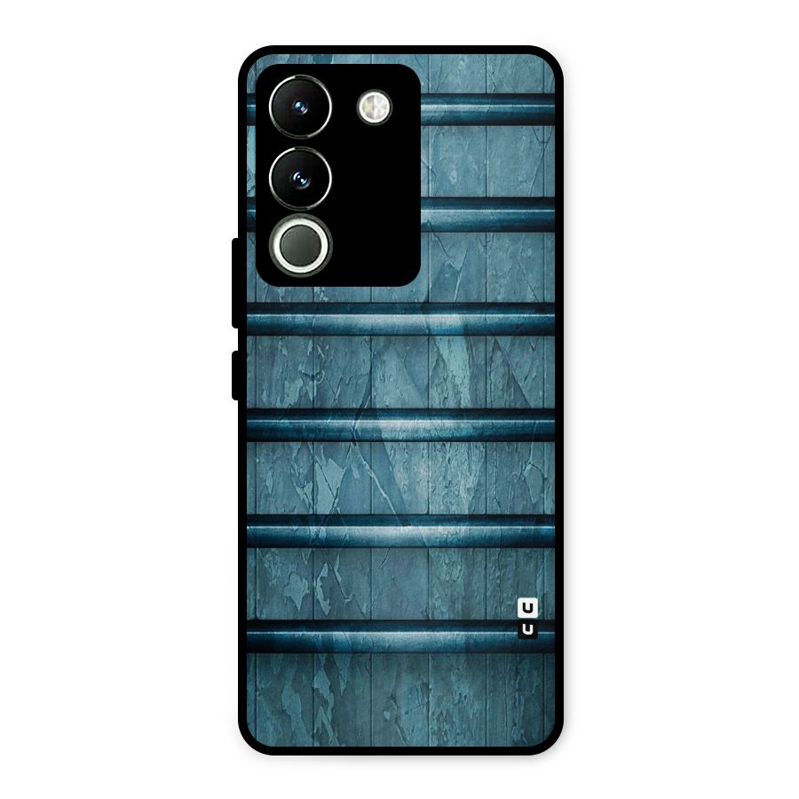 Rustic Blue Shelf Metal Back Case for Vivo Y200