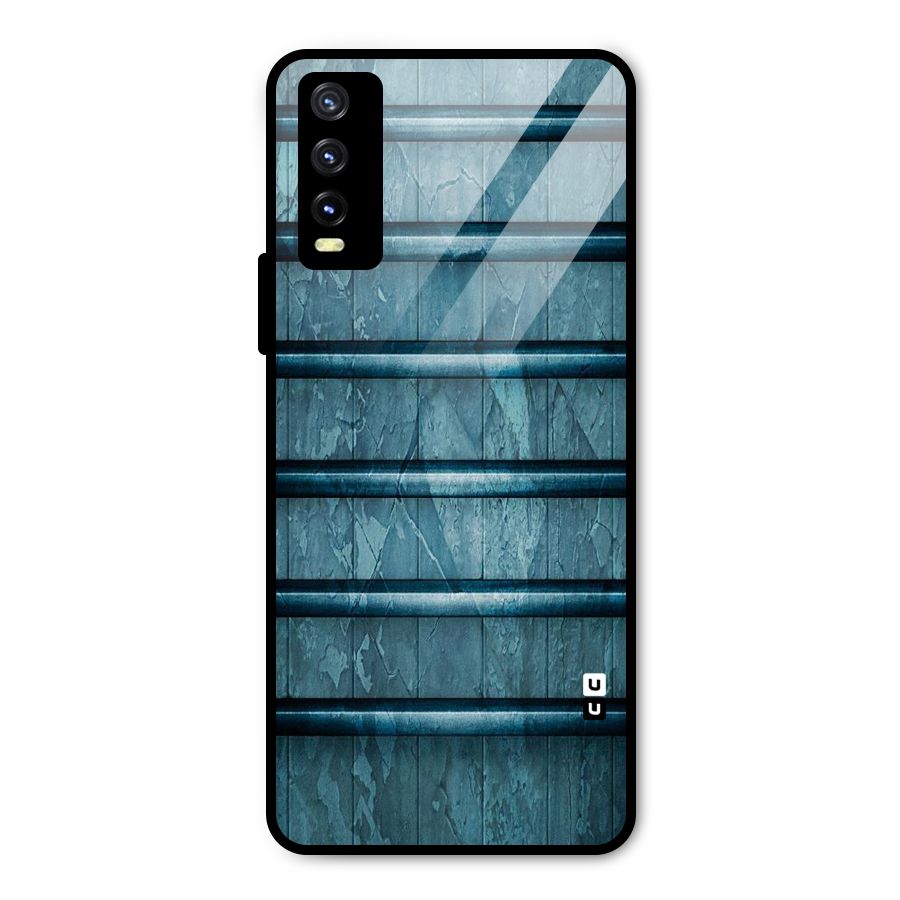 Rustic Blue Shelf Metal Back Case for Vivo Y20g
