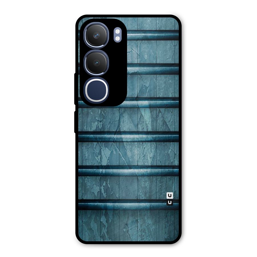 Rustic Blue Shelf Metal Back Case for Vivo Y29