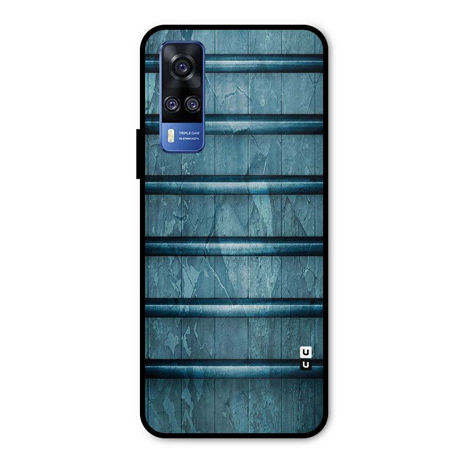 Rustic Blue Shelf Metal Back Case for Vivo Y31