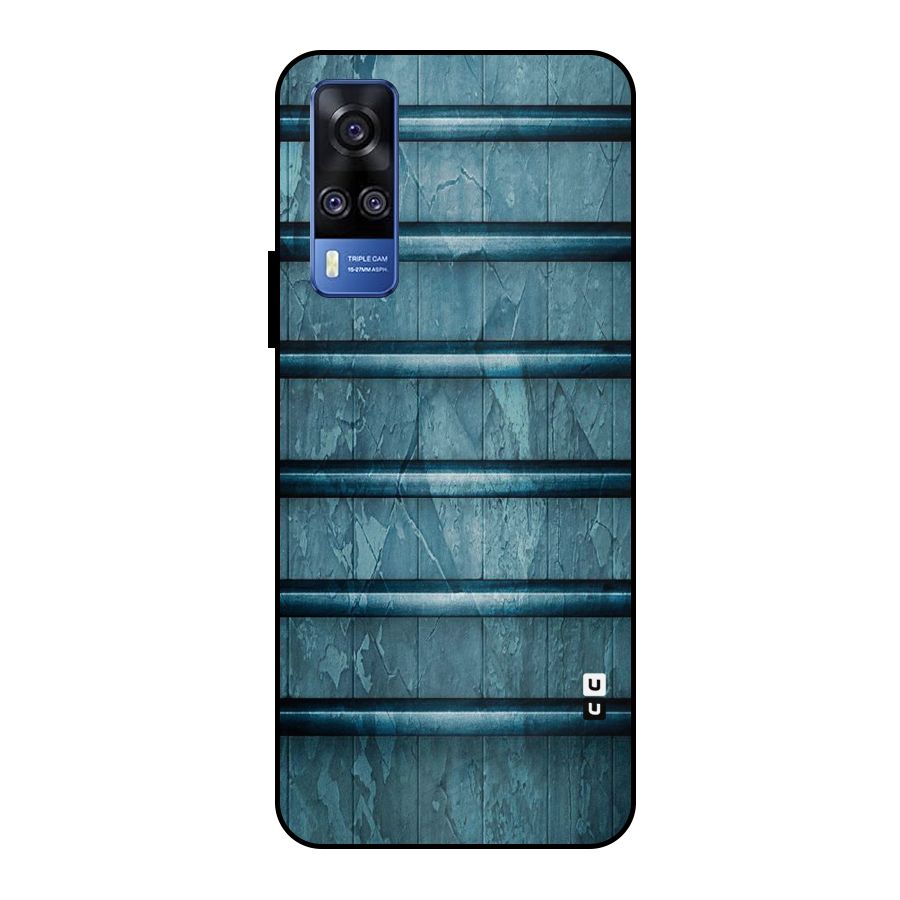 Rustic Blue Shelf Metal Back Case for Vivo Y51