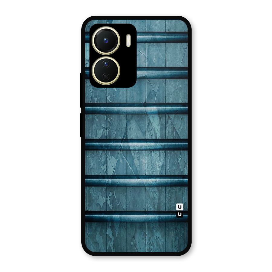 Rustic Blue Shelf Metal Back Case for Vivo Y56