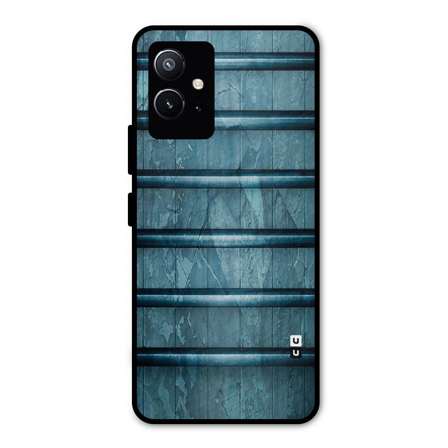 Rustic Blue Shelf Metal Back Case for Vivo Y75 5G