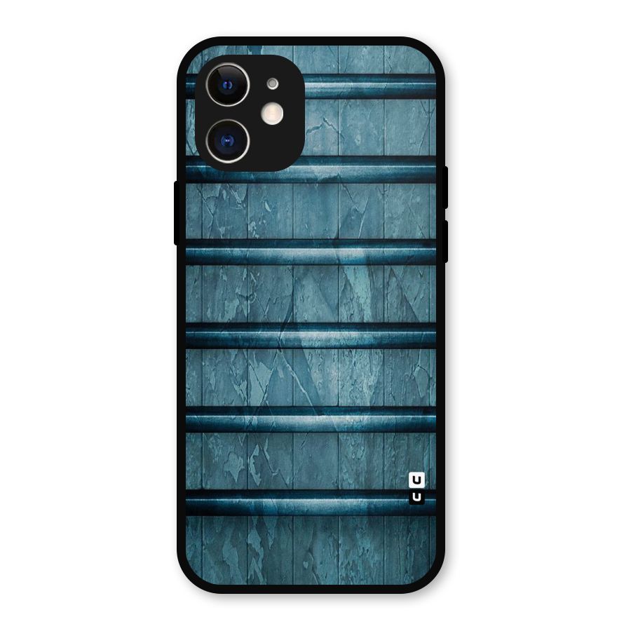Rustic Blue Shelf Metal Back Case for iPhone 12