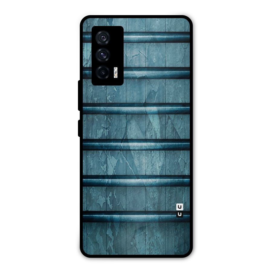 Rustic Blue Shelf Metal Back Case for iQOO 7 5G