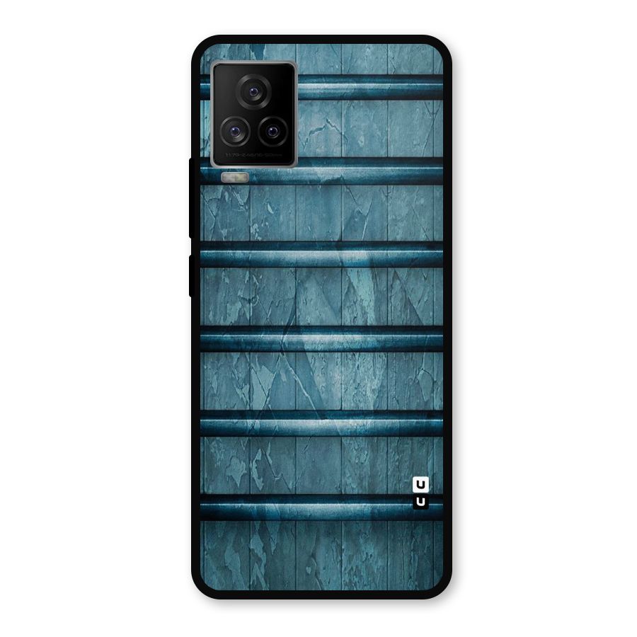 Rustic Blue Shelf Metal Back Case for iQOO 7 Legend 5G