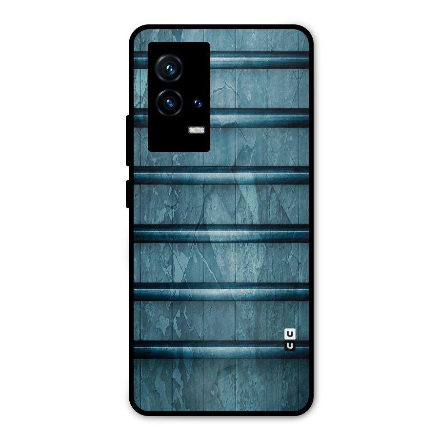 Rustic Blue Shelf Metal Back Case for iQOO 9 5G