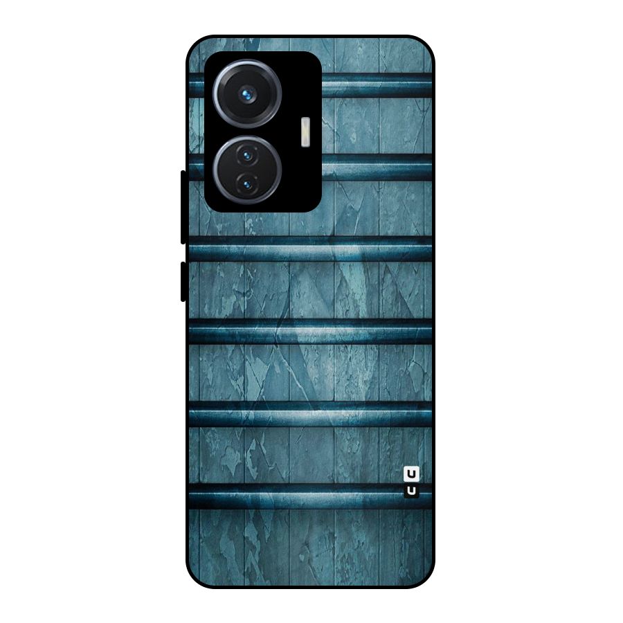 Rustic Blue Shelf Metal Back Case for iQOO Z6 44W