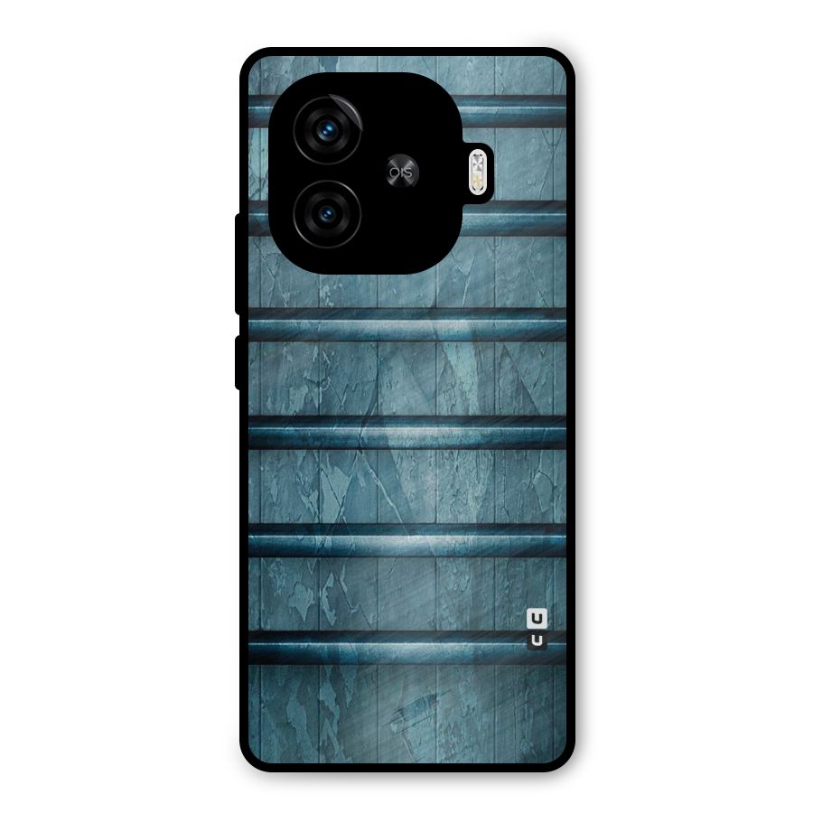 Rustic Blue Shelf Metal Back Case for iQOO Z9 Turbo