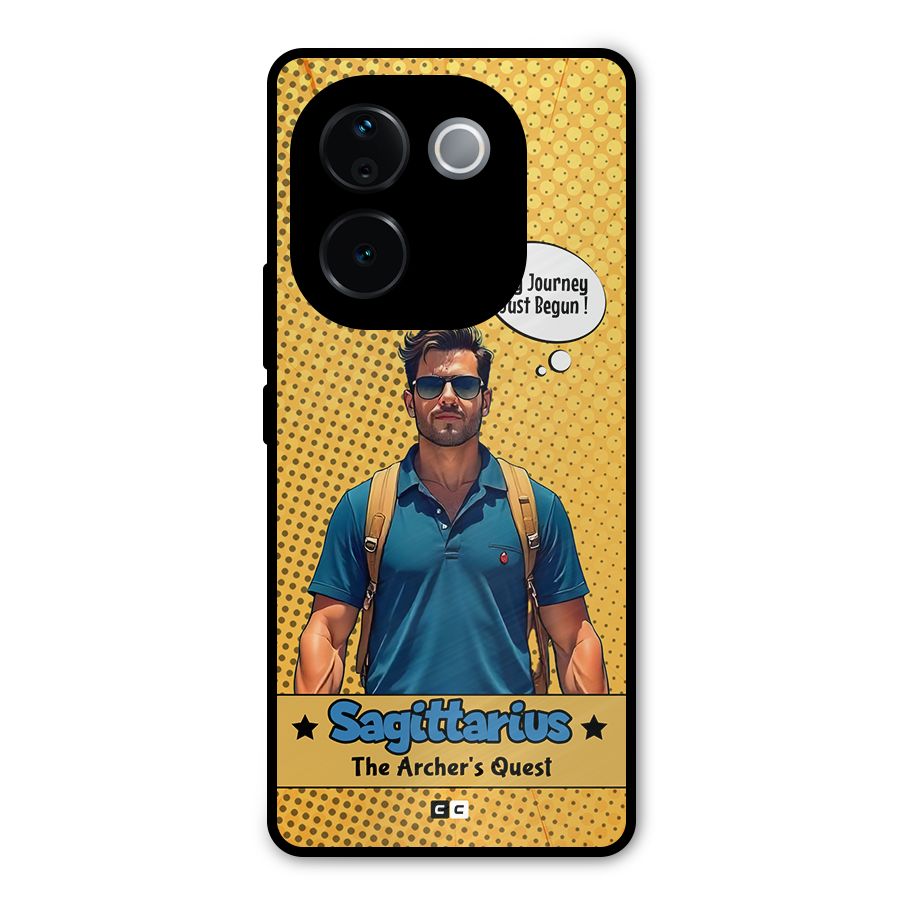 Sagittarius Quest Metal Back Case for Vivo T3 Pro