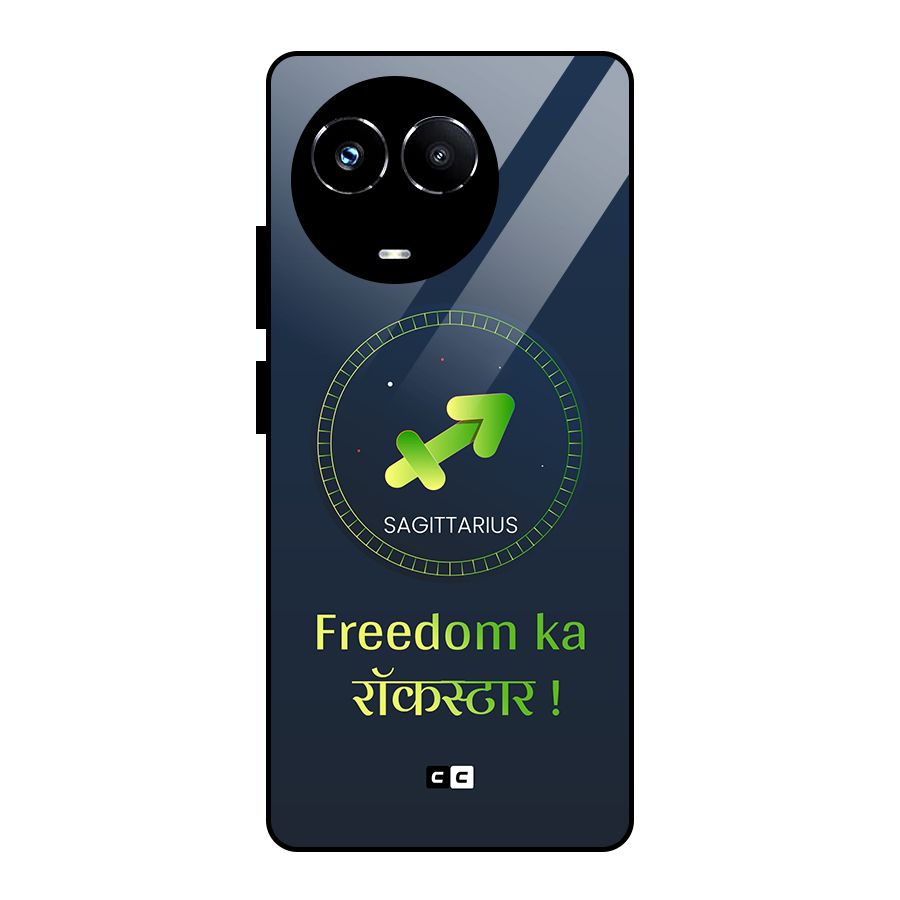Sagittarius Rockstar Glass Back Case for Realme Narzo 60X