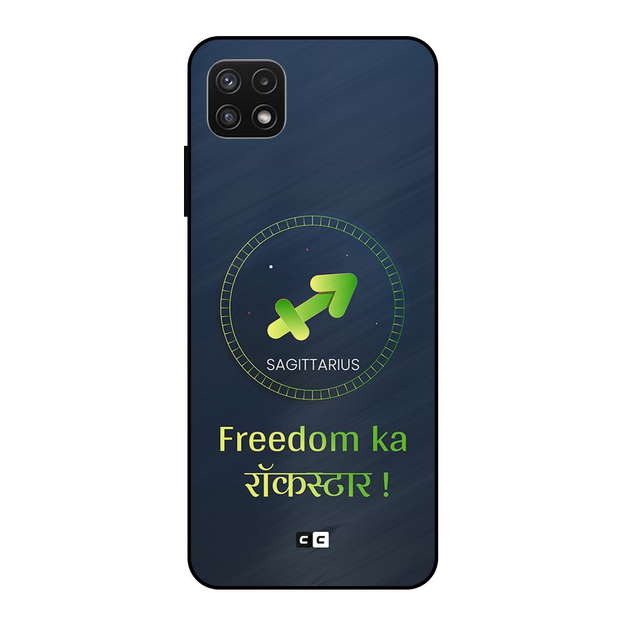 Sagittarius Rockstar Metal Back Case for Galaxy A22 5G