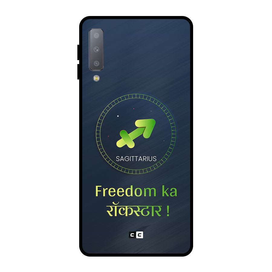 Sagittarius Rockstar Metal Back Case for Galaxy A7 (2018)