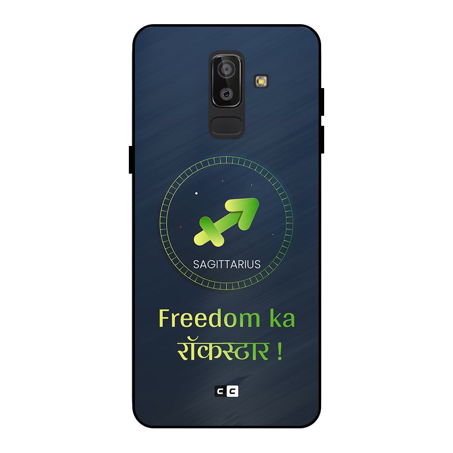 Sagittarius Rockstar Metal Back Case for Galaxy J8