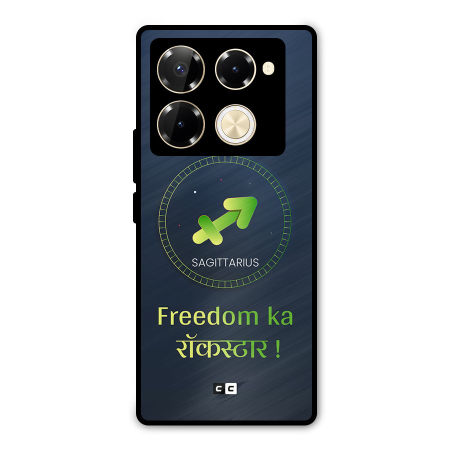 Sagittarius Rockstar Metal Back Case for Infinix Note 40 Pro Plus