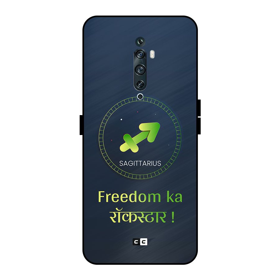 Sagittarius Rockstar Metal Back Case for Oppo Reno2 F