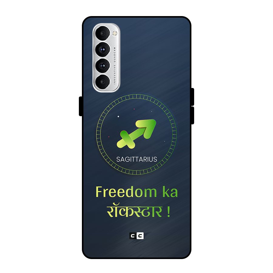 Sagittarius Rockstar Metal Back Case for Oppo Reno4 Pro