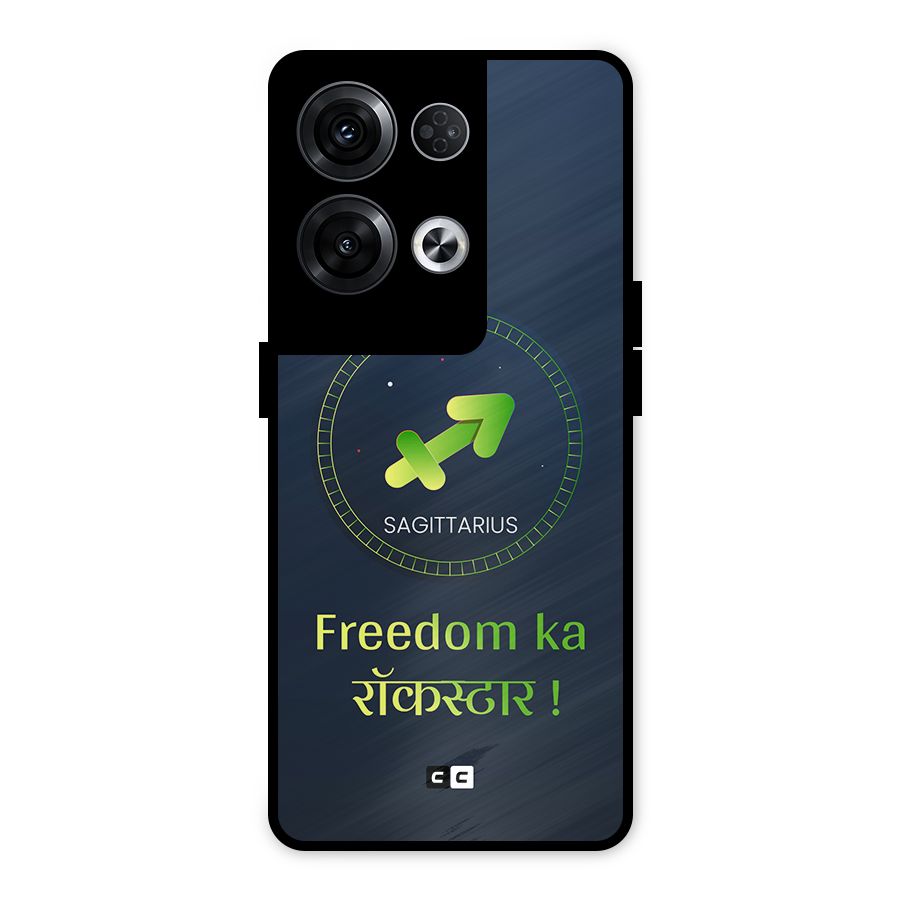 Sagittarius Rockstar Metal Back Case for Oppo Reno8 Pro 5G