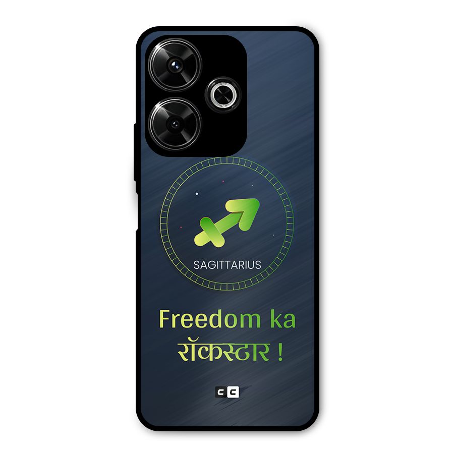 Sagittarius Rockstar Metal Back Case for Redmi 13 5G
