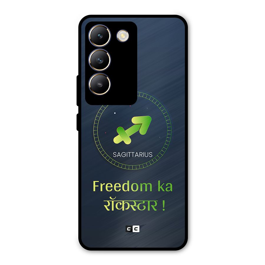 Sagittarius Rockstar Metal Back Case for Vivo T3 5G