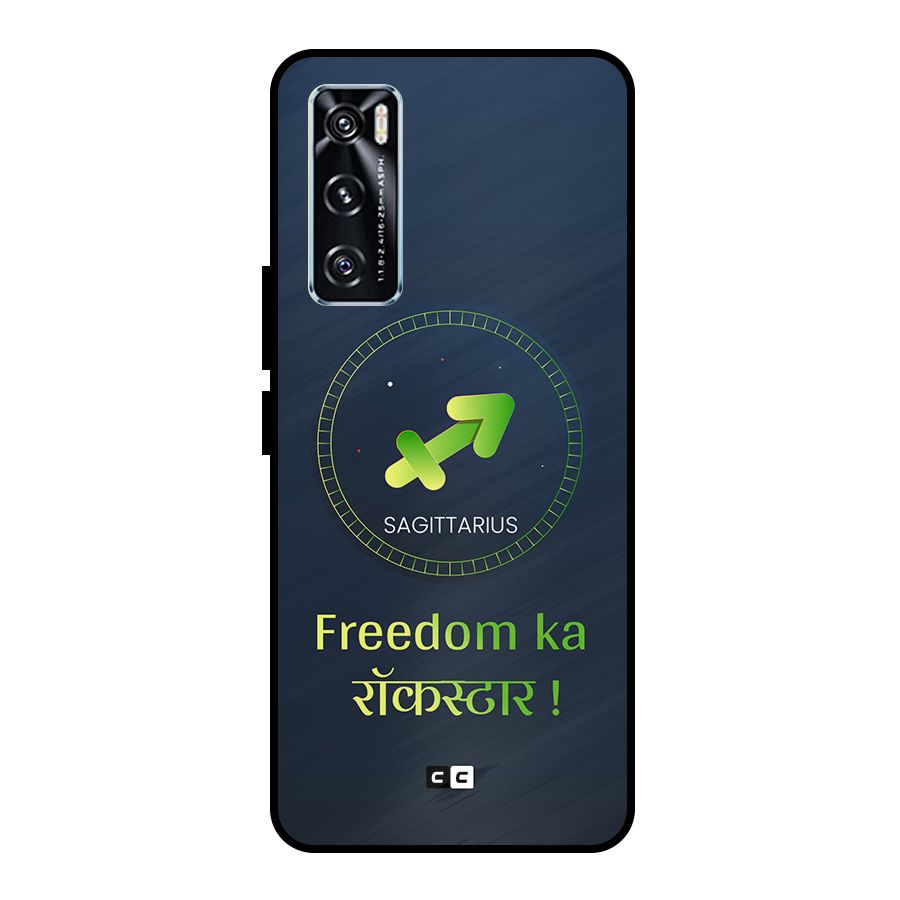 Sagittarius Rockstar Metal Back Case for Vivo V20 SE