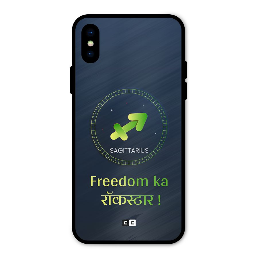 Sagittarius Rockstar Metal Back Case for iPhone X