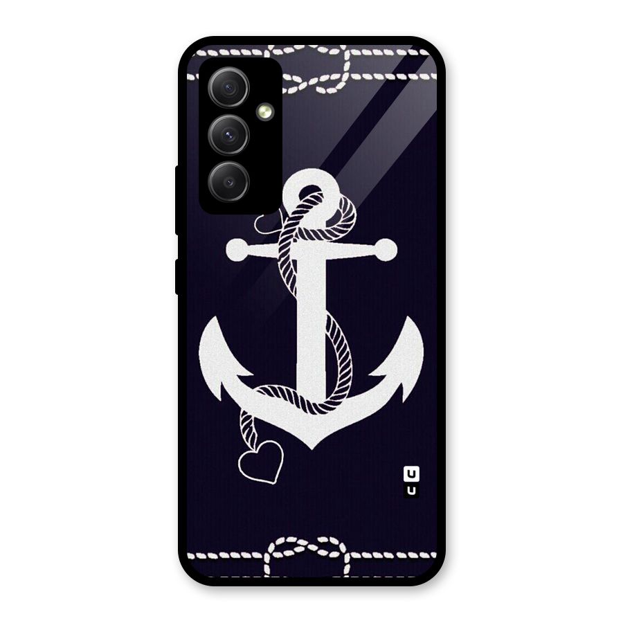 Sail Anchor Glass Back Case for Galaxy A34