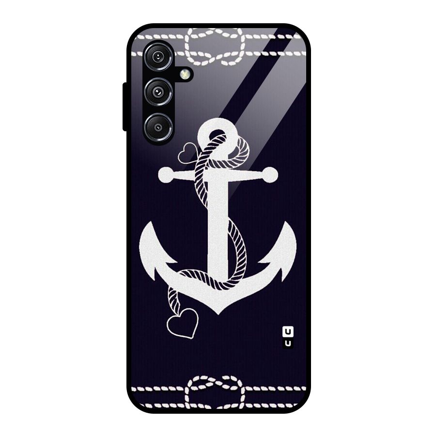 Sail Anchor Glass Back Case for Galaxy M34 5G