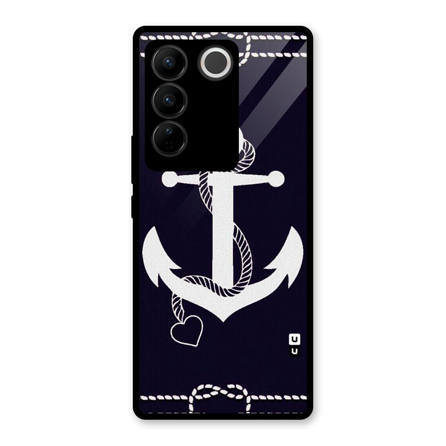 Sail Anchor Glass Back Case for Vivo V27