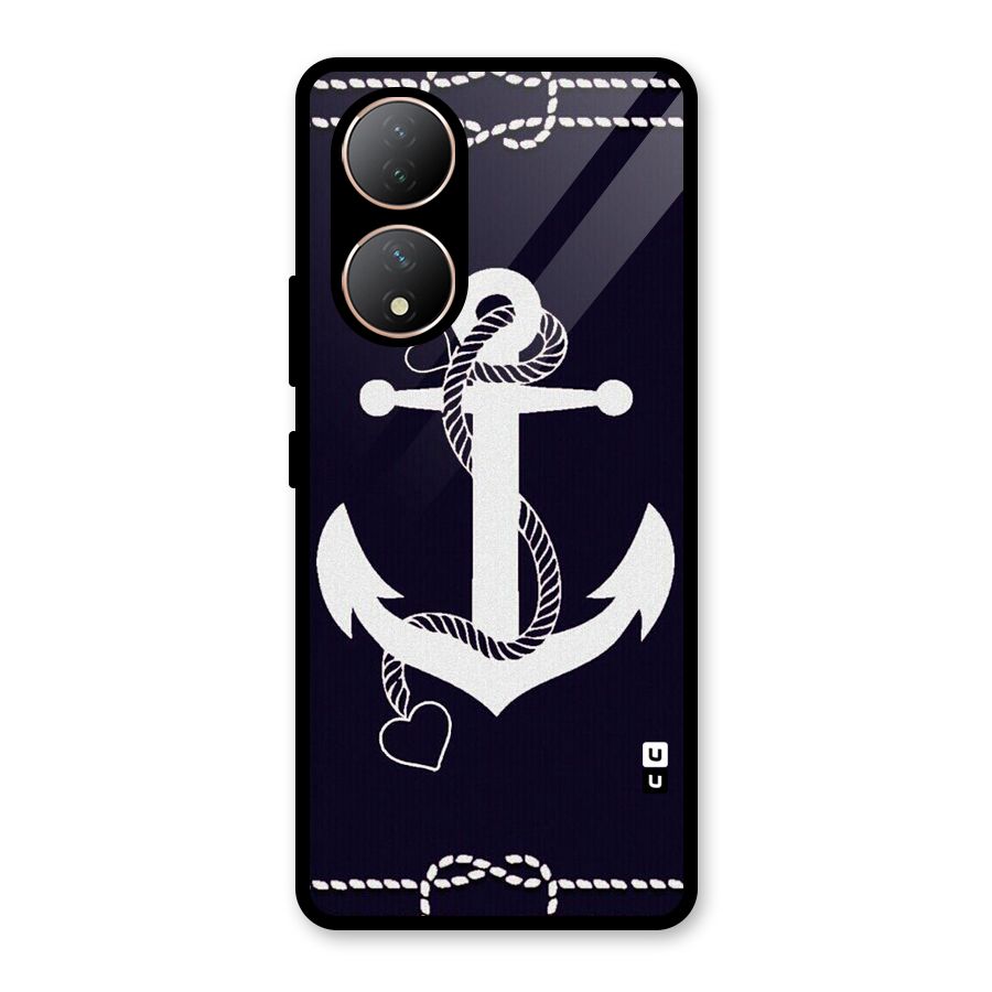 Sail Anchor Glass Back Case for Vivo Y100A