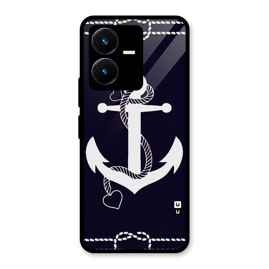 Sail Anchor Glass Back Case for Vivo Y22s