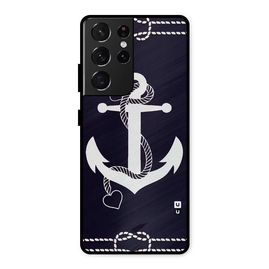 Sail Anchor Metal Back Case for Galaxy S21 Ultra 5G