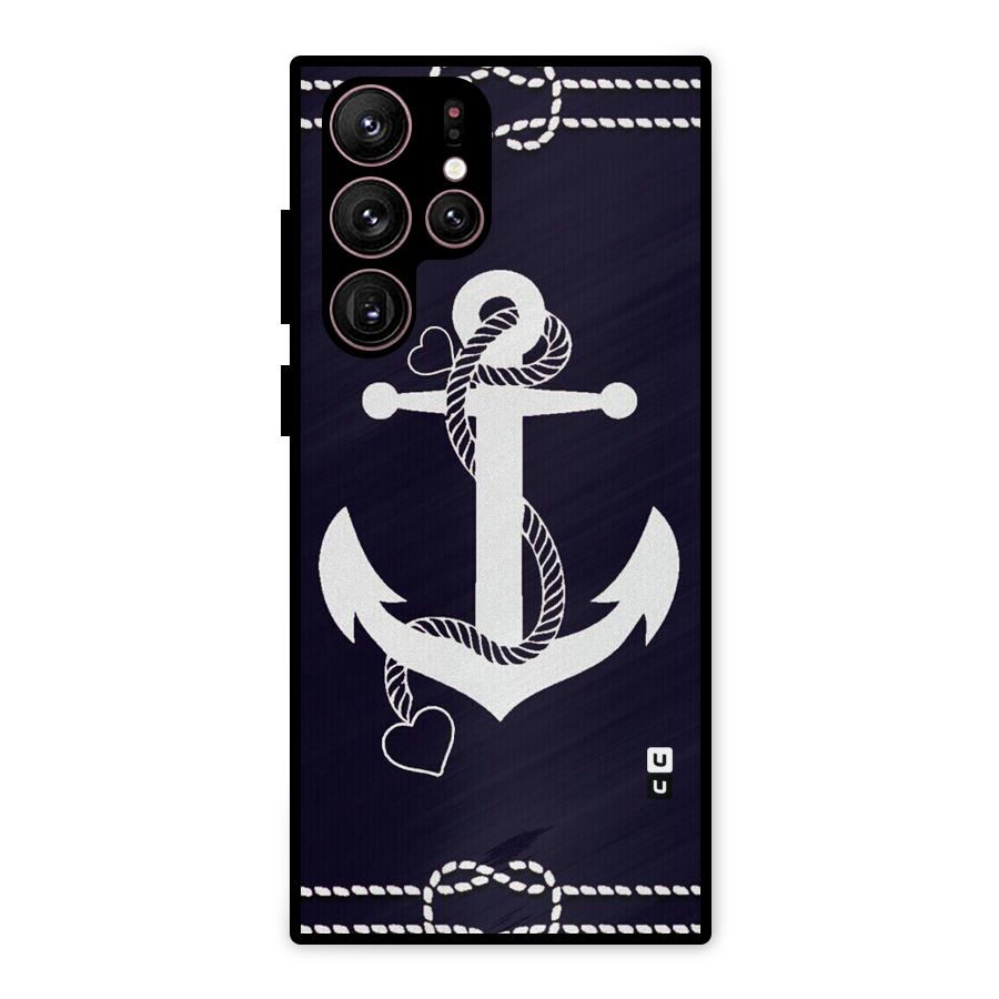 Sail Anchor Metal Back Case for Galaxy S22 Ultra 5G
