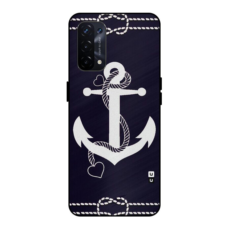 Sail Anchor Metal Back Case for Oppo A74 5G