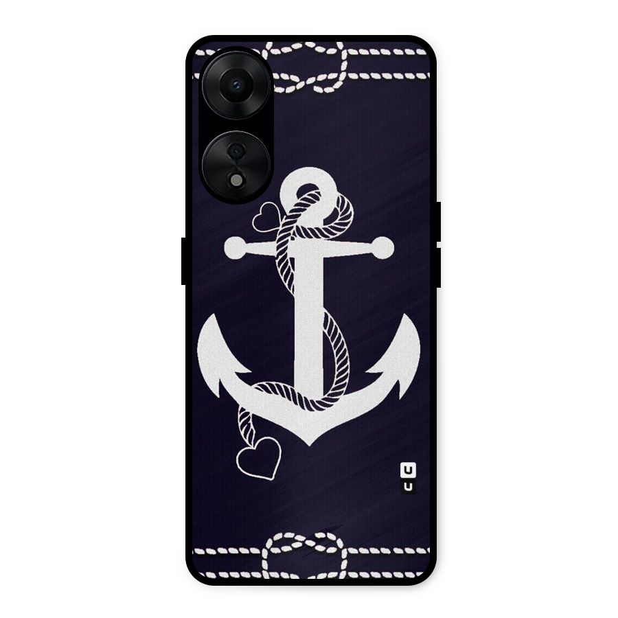 Sail Anchor Metal Back Case for Oppo A78 5G