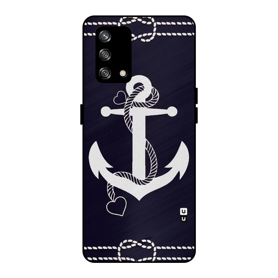Sail Anchor Metal Back Case for Oppo F19