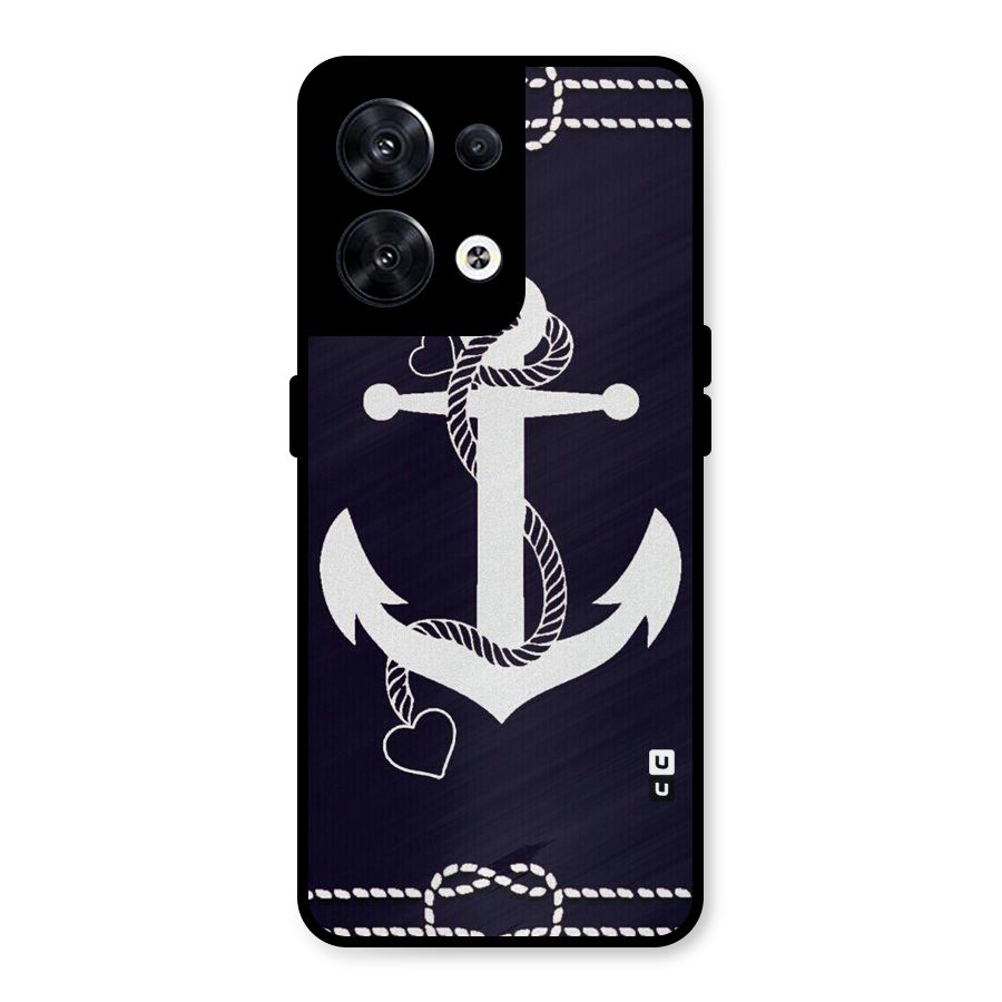 Sail Anchor Metal Back Case for Oppo Reno8 5G
