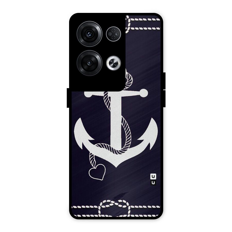 Sail Anchor Metal Back Case for Oppo Reno8 Pro 5G