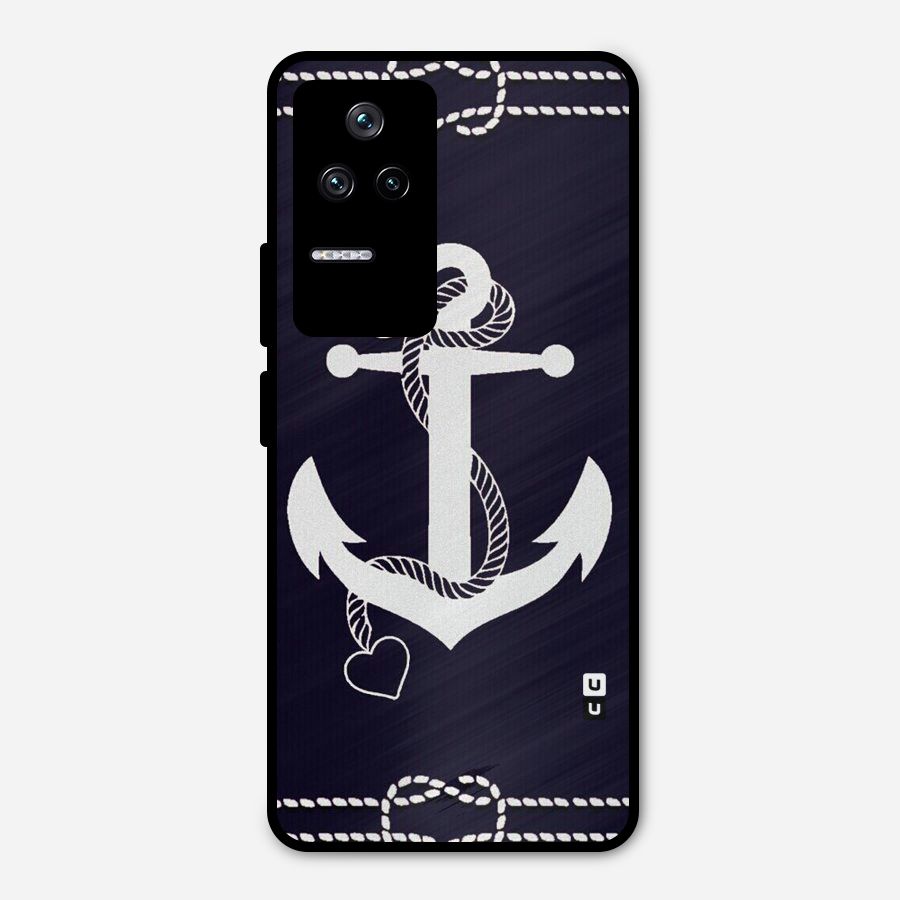 Sail Anchor Metal Back Case for Poco F4 5G