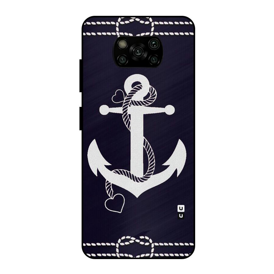 Sail Anchor Metal Back Case for Poco X3