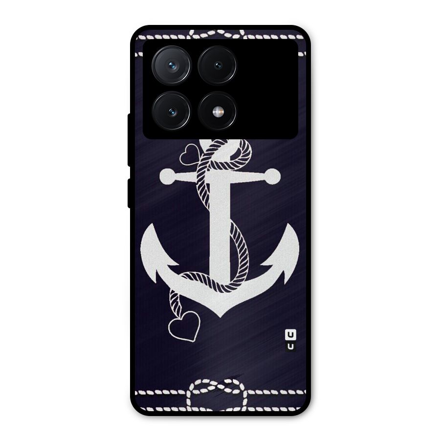 Sail Anchor Metal Back Case for Poco X6 Pro