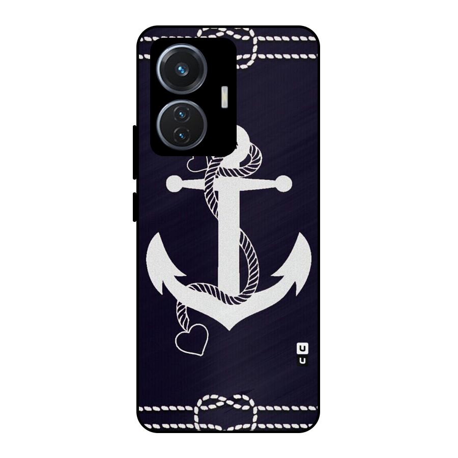 Sail Anchor Metal Back Case for Vivo T1 44W
