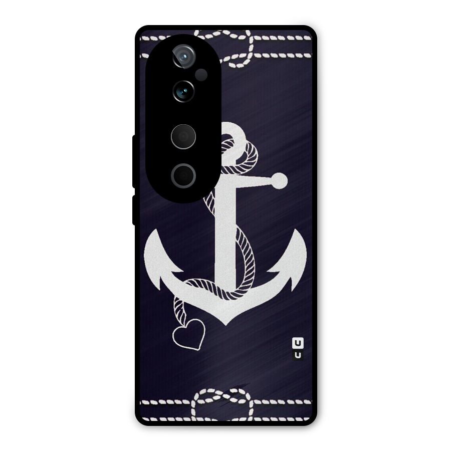 Sail Anchor Metal Back Case for Vivo T3 Ultra