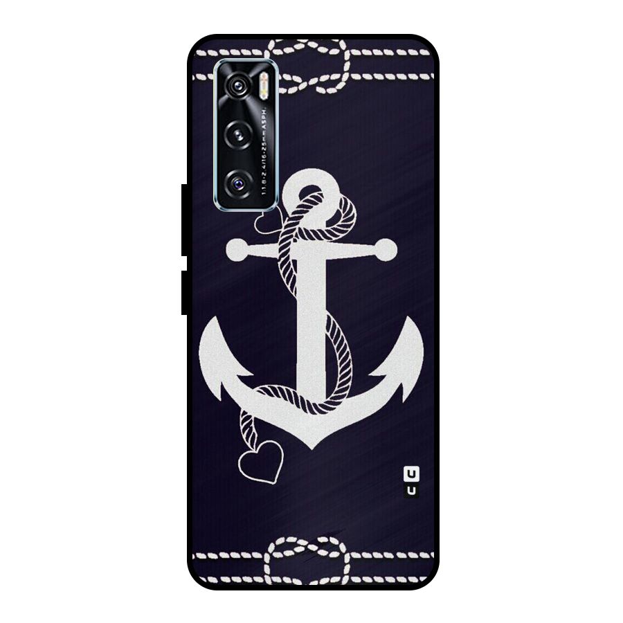 Sail Anchor Metal Back Case for Vivo V20 SE
