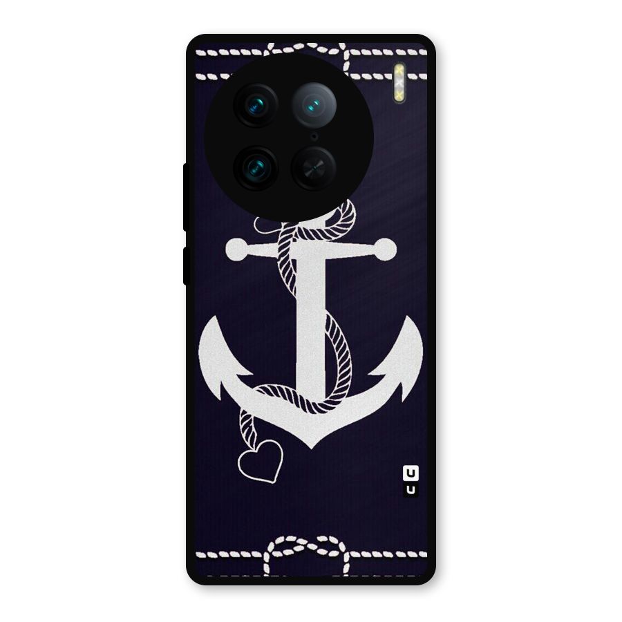 Sail Anchor Metal Back Case for Vivo X90 Pro